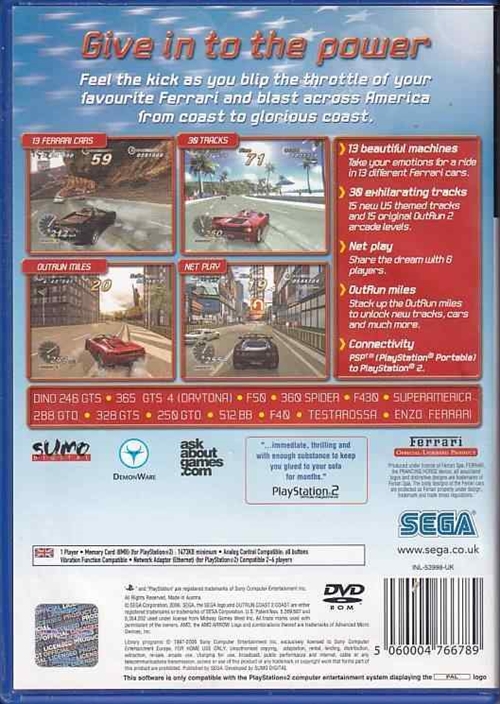 OutRun 2006 Coast 2 Coast - PS2 (B Grade) (Genbrug)